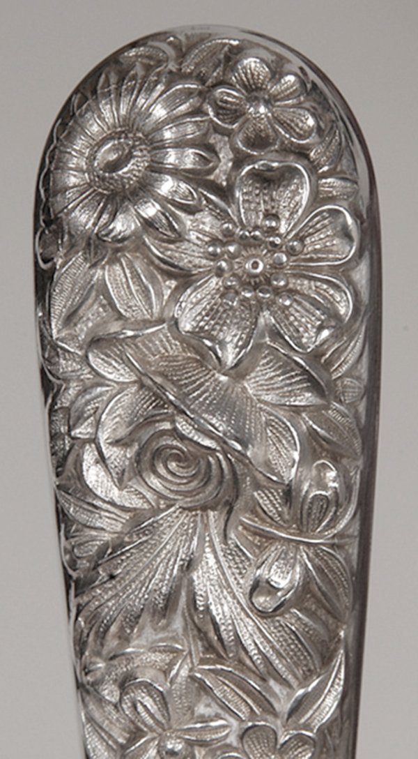 "REPOUSSE" STERLING SILVER FLATWARE SET BY S. KIRK - 3