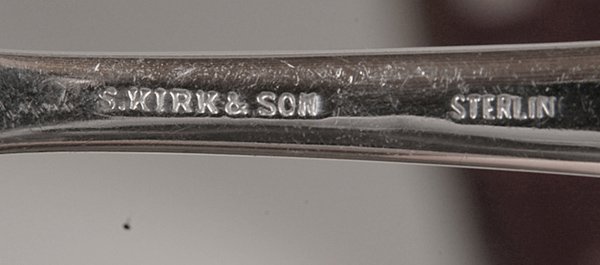 "REPOUSSE" STERLING SILVER FLATWARE SET BY S. KIRK - 7