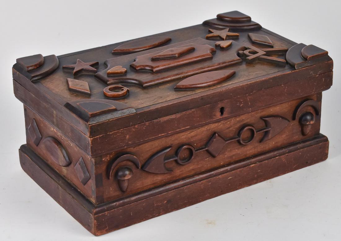 American Folk Art Carved Box (1 of 7)