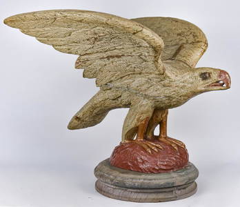 Large Carved & Painted Wood Eagle