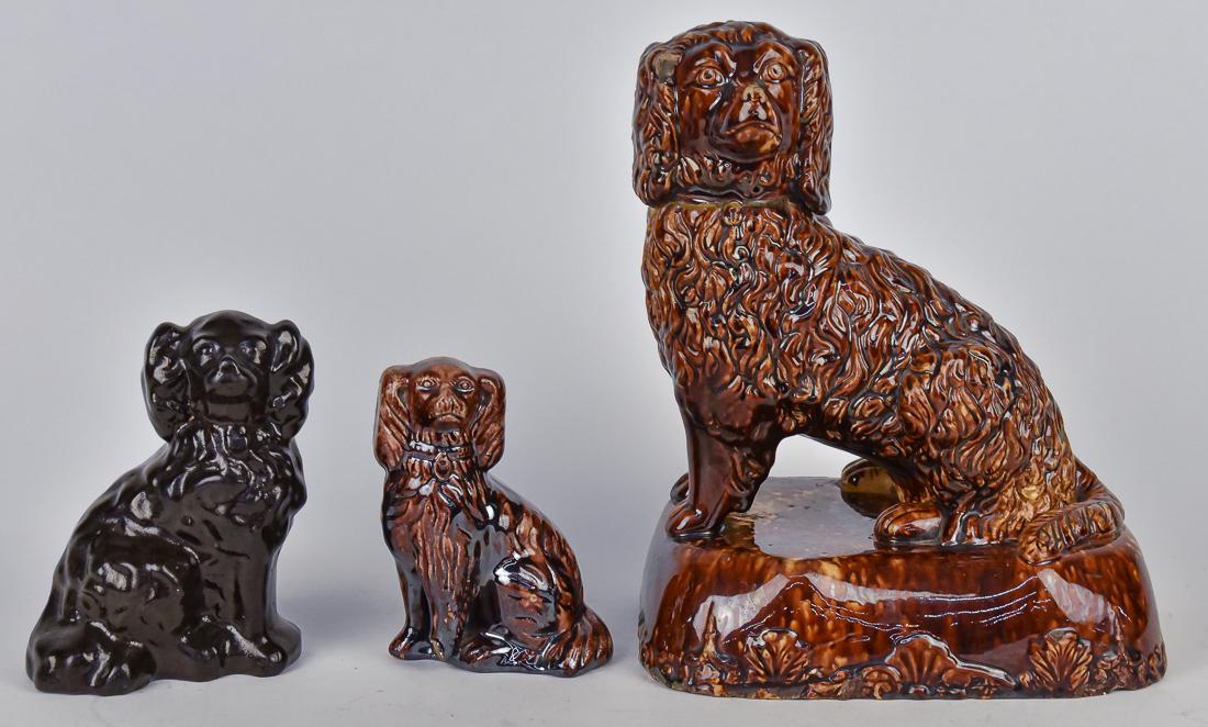 Three Rockingham glazed Dogs (1 of 13)