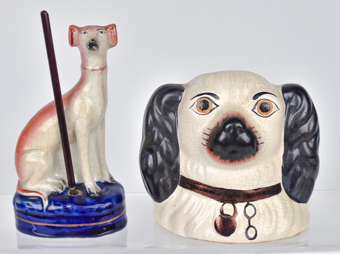 Staffordshire Dog Bank & Pen Holder (1 of 6)