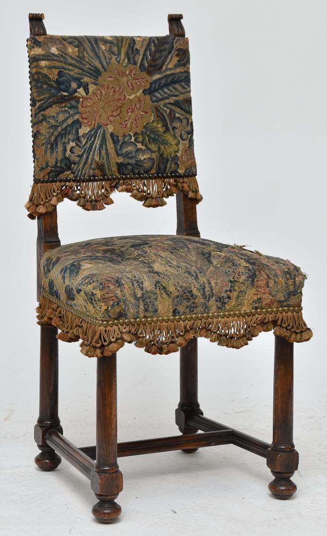 Spanish 17th Century Tapestry Side Chair (1 of 4)