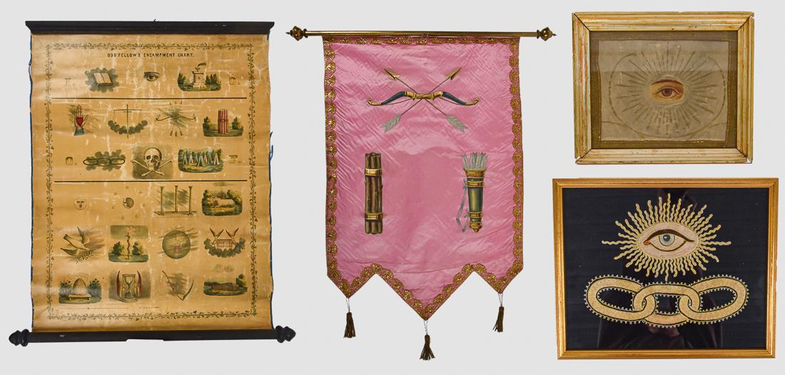 Four Odd Fellows Textiles & Scroll (1 of 13)