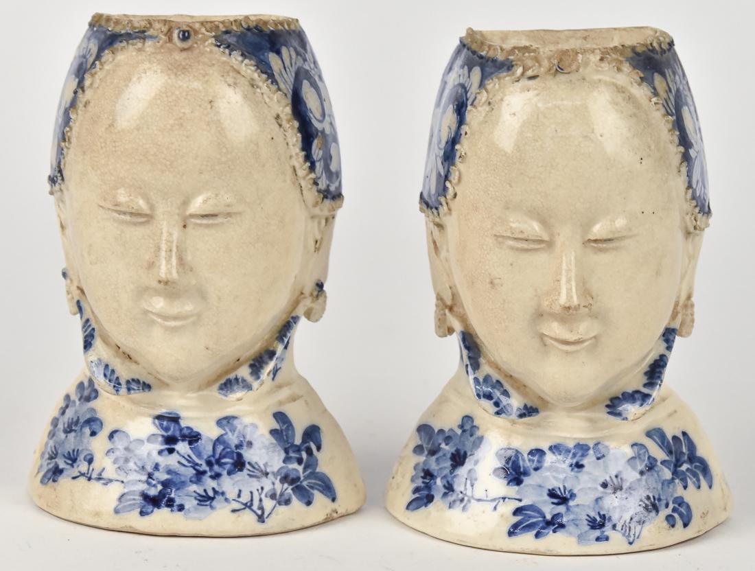 Creamware Figural Wall Pockets (1 of 5)