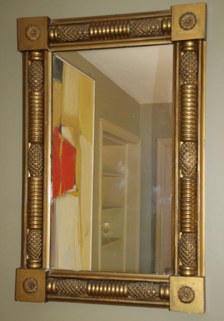 19th Century Gold Empire Mirror (1 of 1)