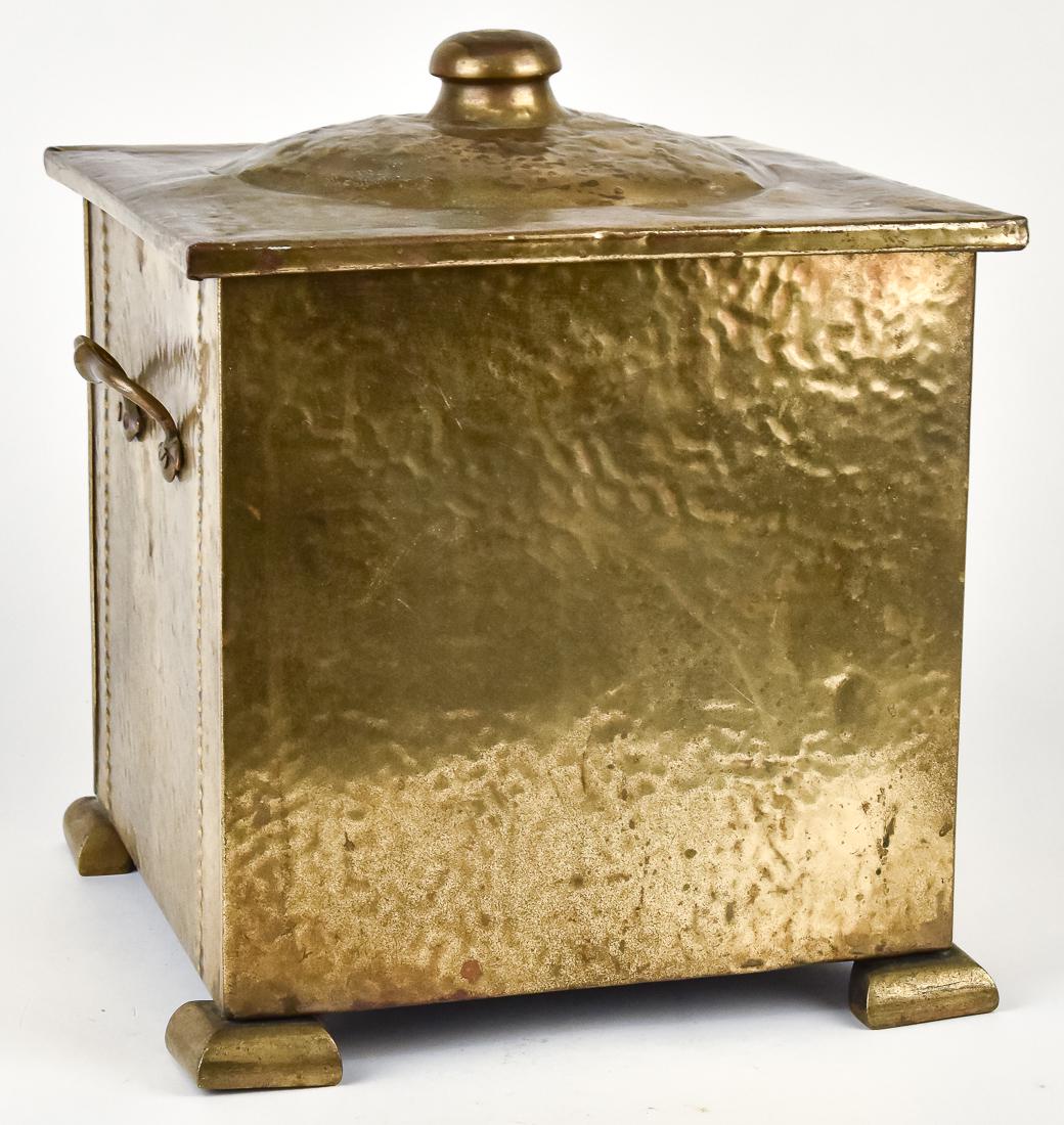 Arts & Crafts Hammered Brass Coal Hod (1 of 10)