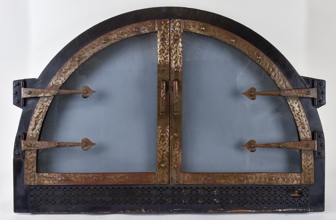 Arts & Crafts Iron Fireplace Front (1 of 8)