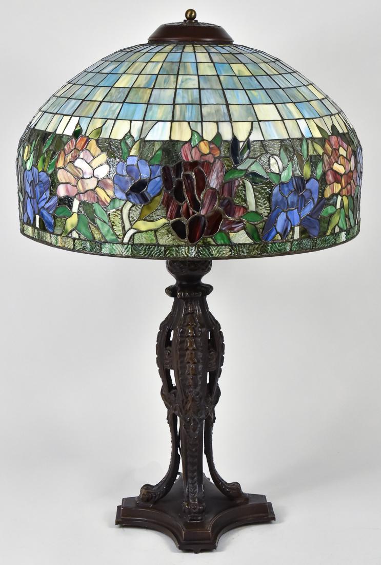 Large Contemporary Tiffany Style Stained Glass Lamp (1 of 10)
