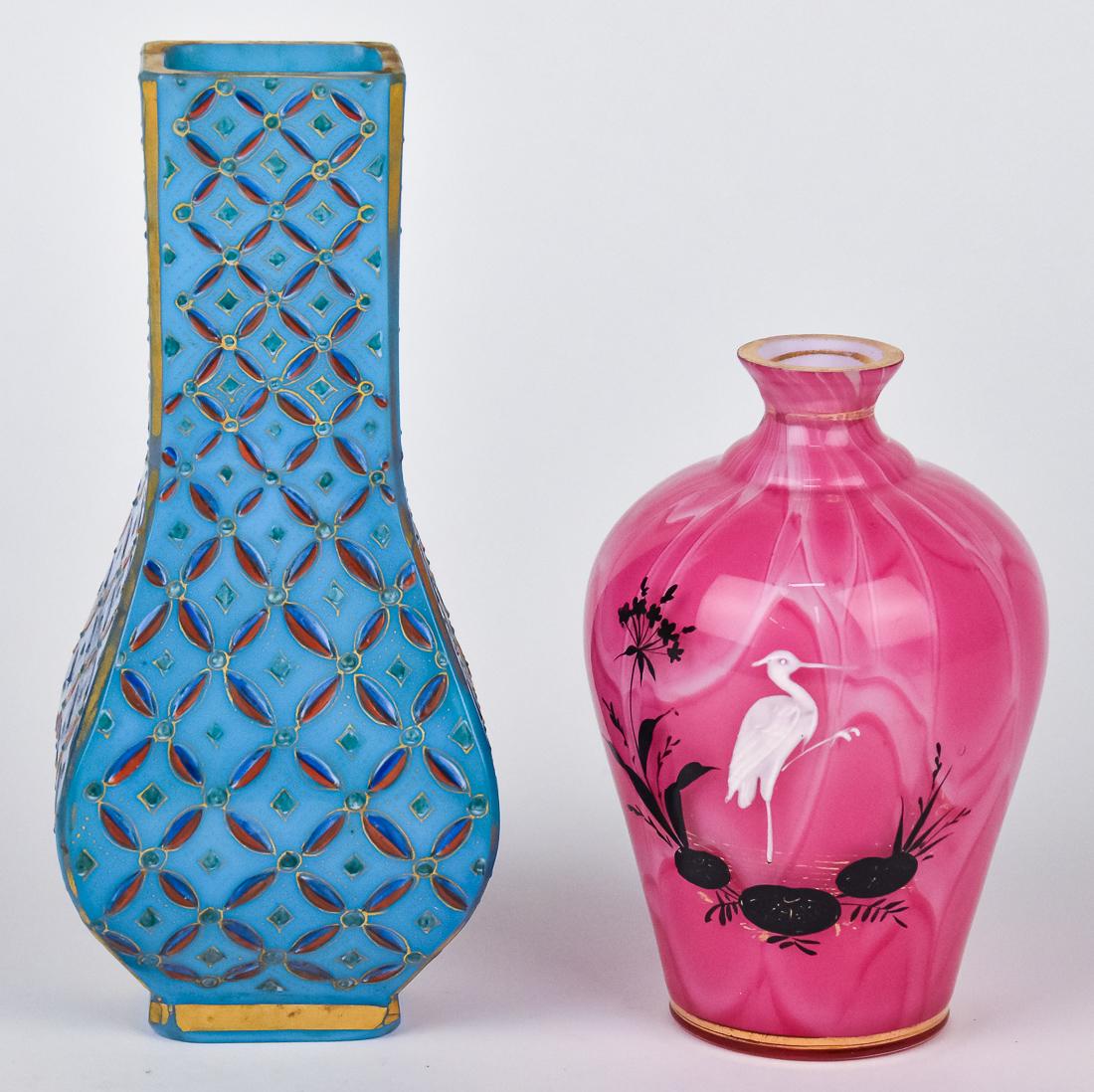 Moser Decorated Art Glass Vase Plus (1 of 9)