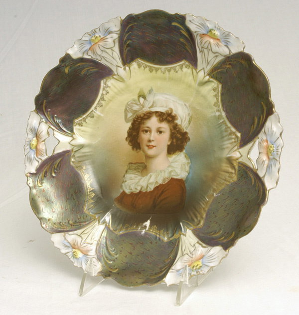 RS Prussia Lebrun II Portrait Cake Plate