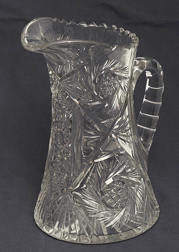 10 1/2" Cut Glass Pitcher