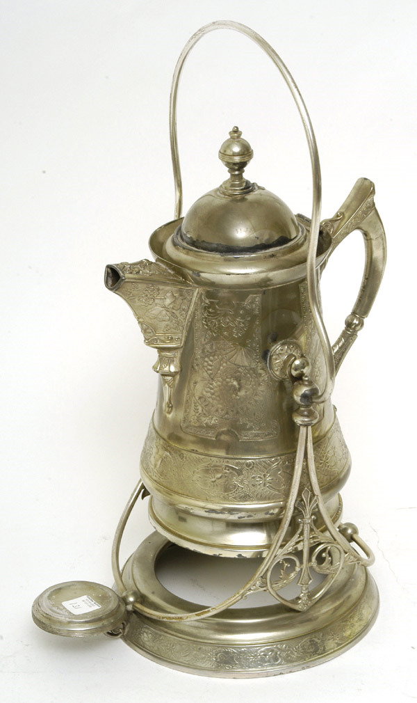 Victorian Silverplate Hot/Cold Pot w/ Tilt Stand