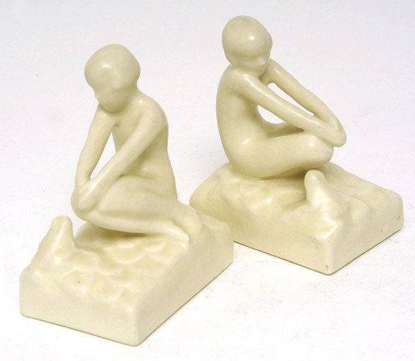 1943 Nude Rookwood Bookends