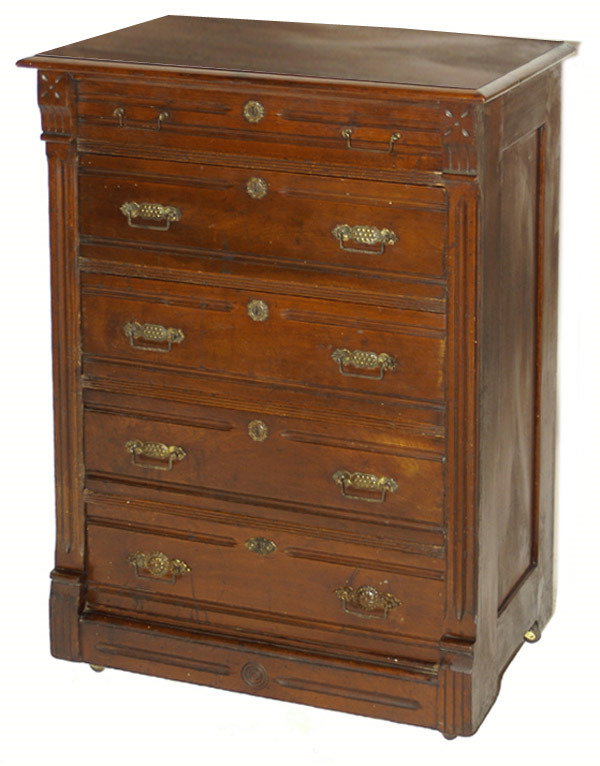 Walnut Victorian Lingerie Chest
