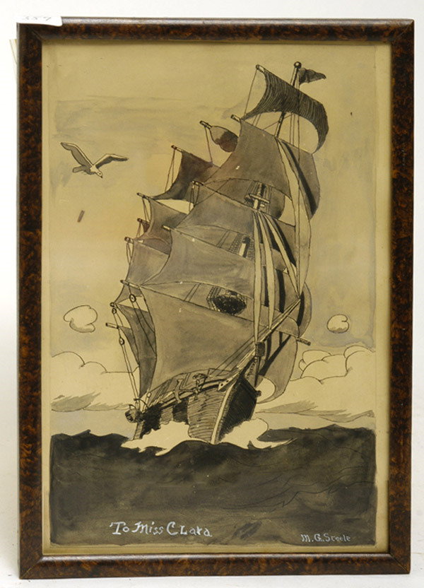 M.G. Steele Watercolor, Ca. 1925