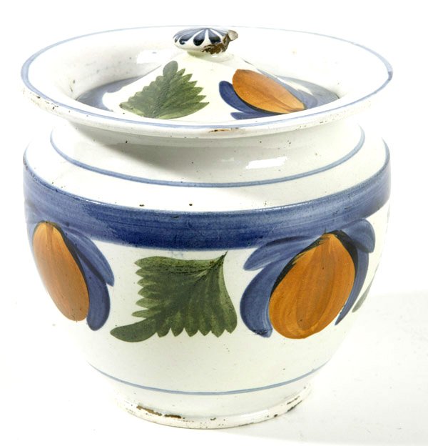 EARLY DECORATED SOFT PASTE SUGAR BOWL - 2