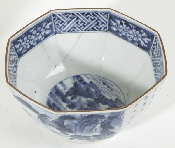 EARLY TIN GLAZED BOWL PLUS CHINESE EXPORT BOWL - 2