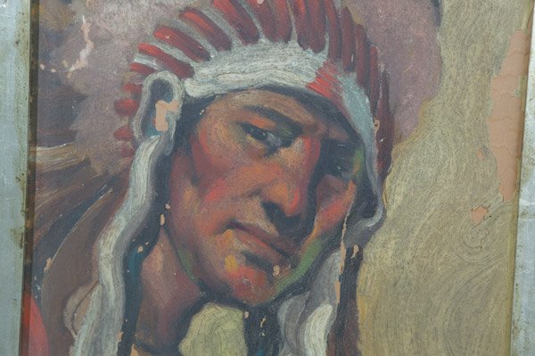 TWO EARLY 20TH CENTURY INDIAN OIL PAINTINGS - 2