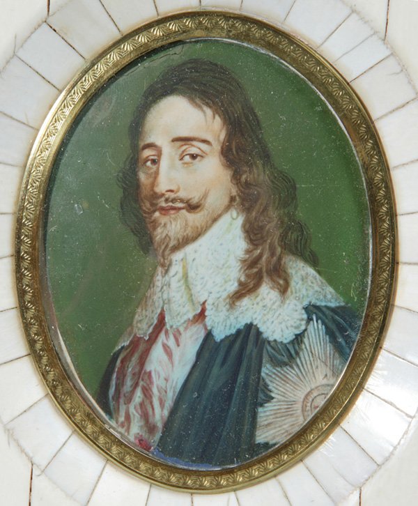 MINIATURE PAINTING ON IVORY OF CHARLES I - 2