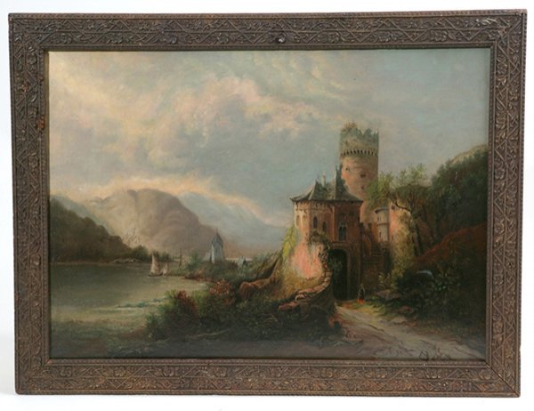 19TH CENTURY LANDSCAPE OIL PAINTING