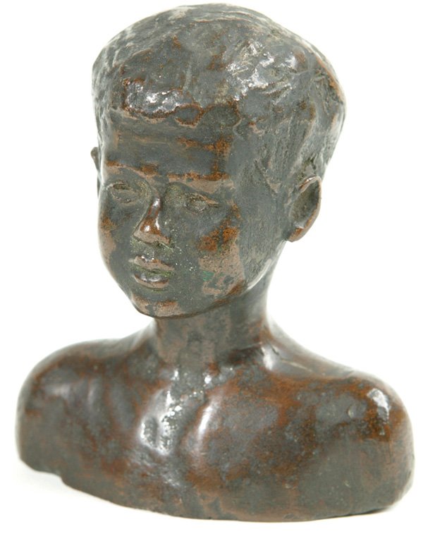 BRONZE BUST OF YOUNG BOY