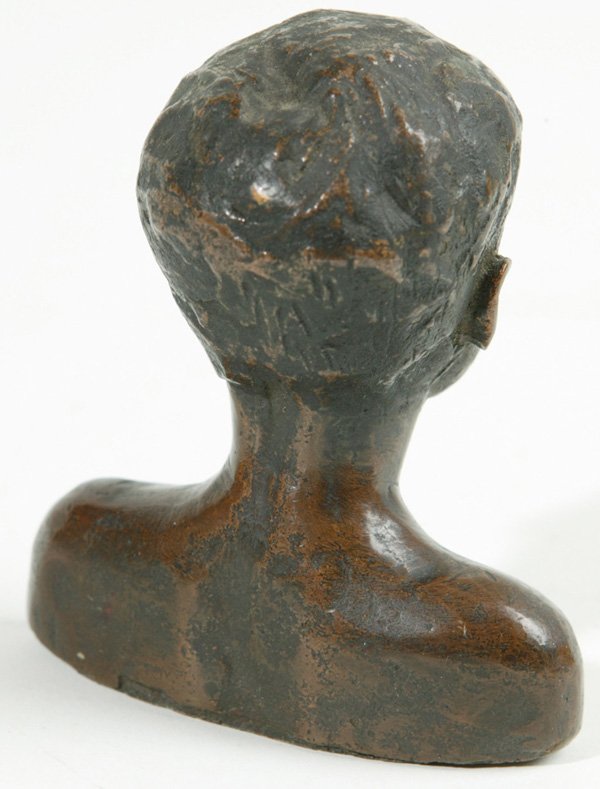 BRONZE BUST OF YOUNG BOY - 2