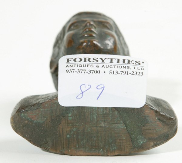 BRONZE BUST OF YOUNG BOY - 4