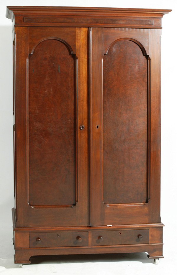 1206 WALNUT VICTORIAN KNOCKDOWN ARMOIRE