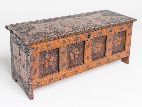 Decorated Miniature Blanket Chest (1 of 6)