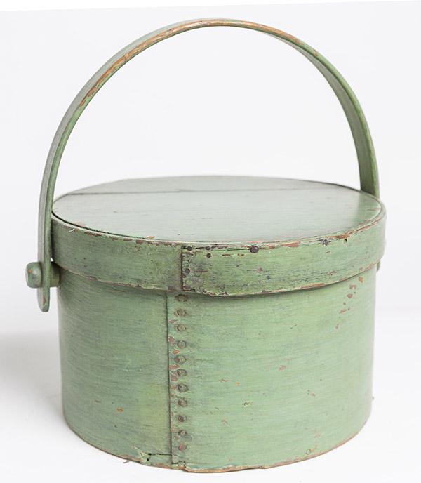 Signed Sugar Bucket With Old Green Paint (1 of 9)