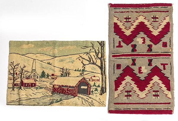 Two Early Hooked Rugs (1 of 8)