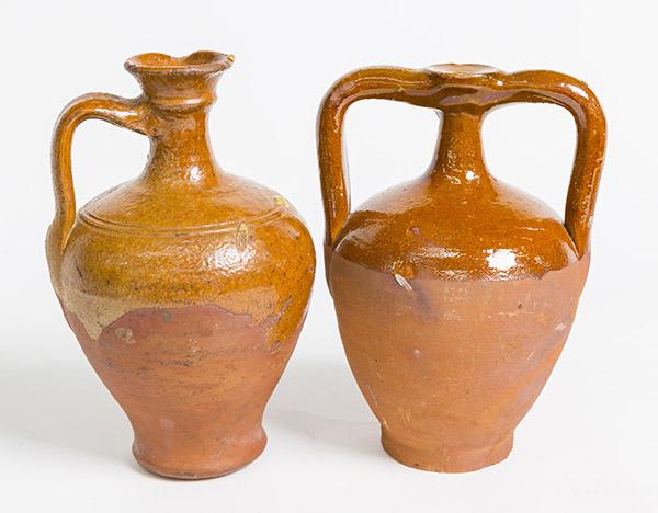 Two Early Redware Jugs (1 of 4)