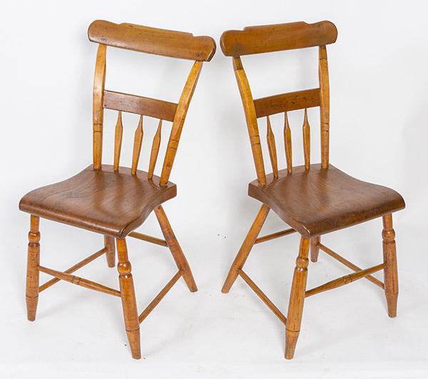Pair Early Half Arrow back Chairs (1 of 9)