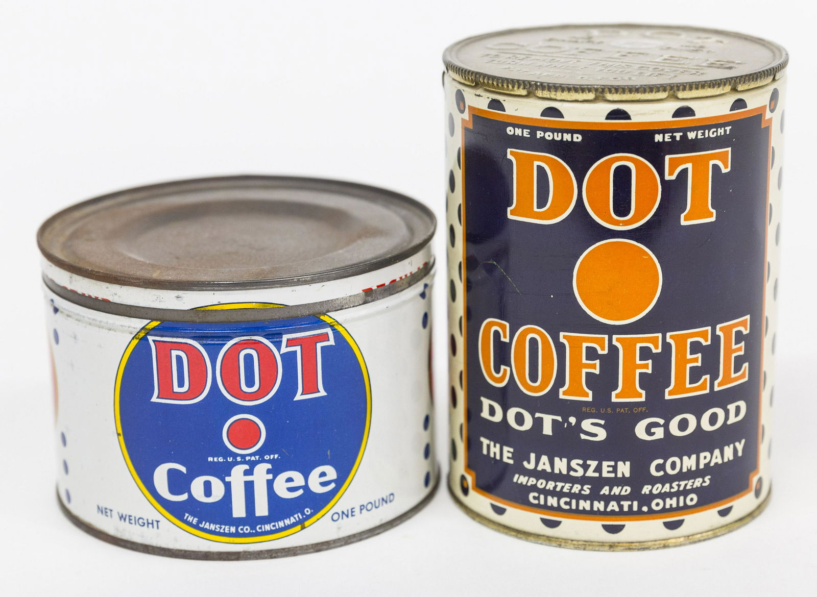 Two Dot Coffee Tin Cans (1 of 5)