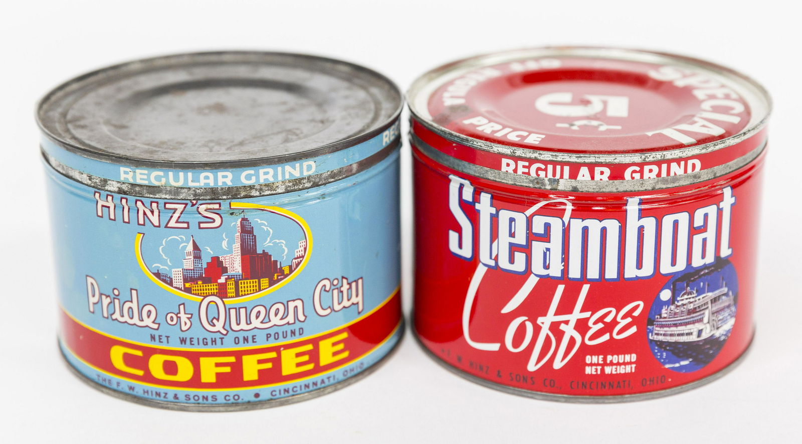Steamboat & Pride of Cincinnati Coffee Tin Cans (1 of 6)