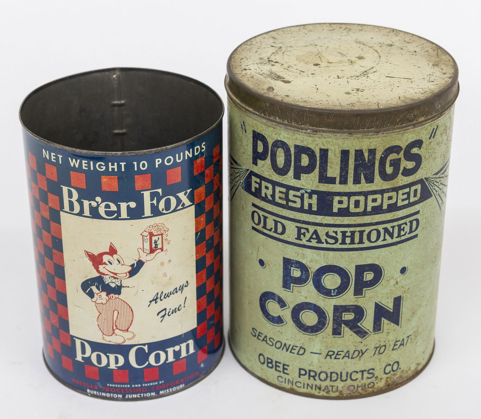 Two Large Pop Corn Tins (1 of 5)