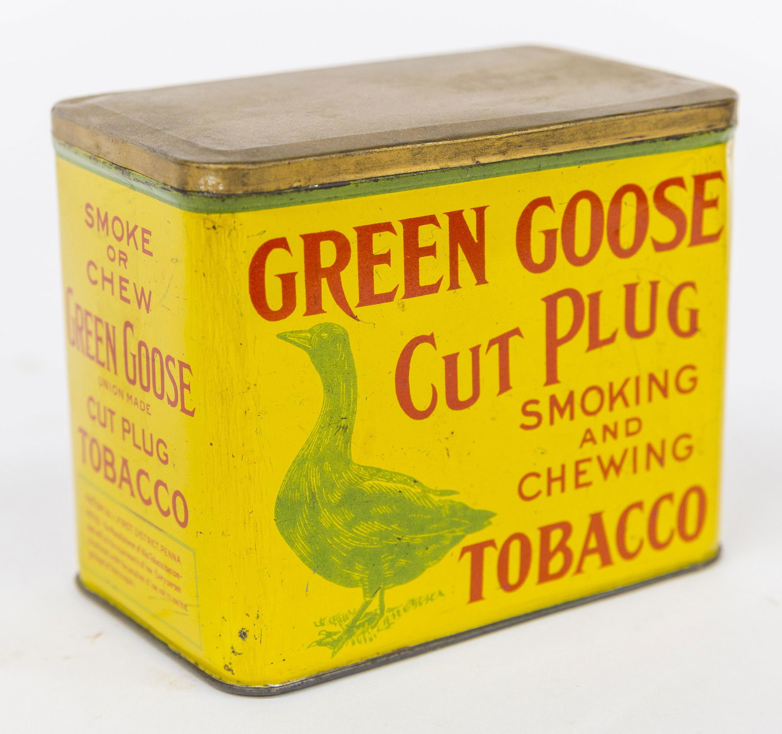 Scarce Green Goose Cut Plug Tobacco Tin (1 of 4)