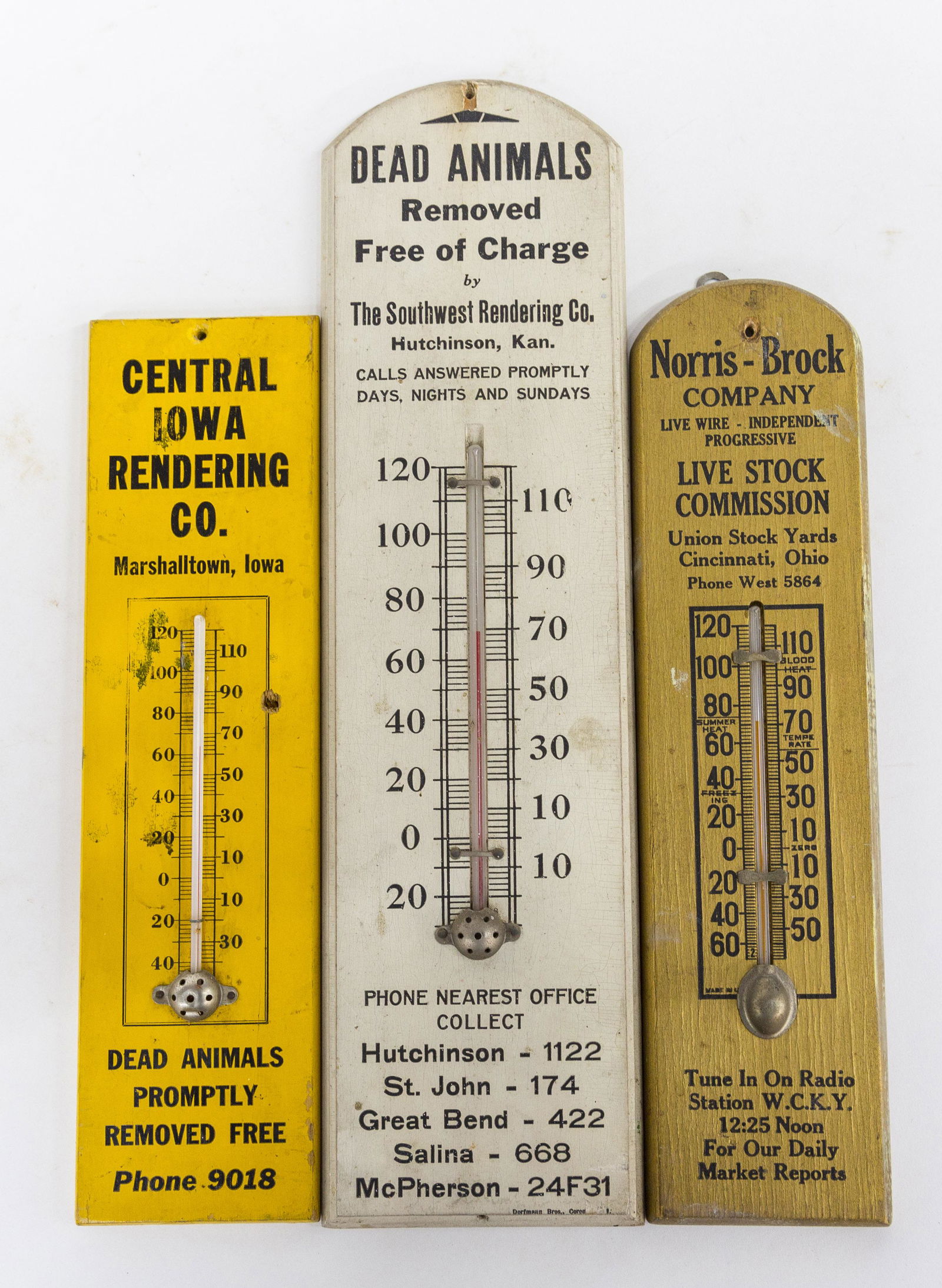 Rendering & Stock Yark Advertising Thermometers (1 of 5)