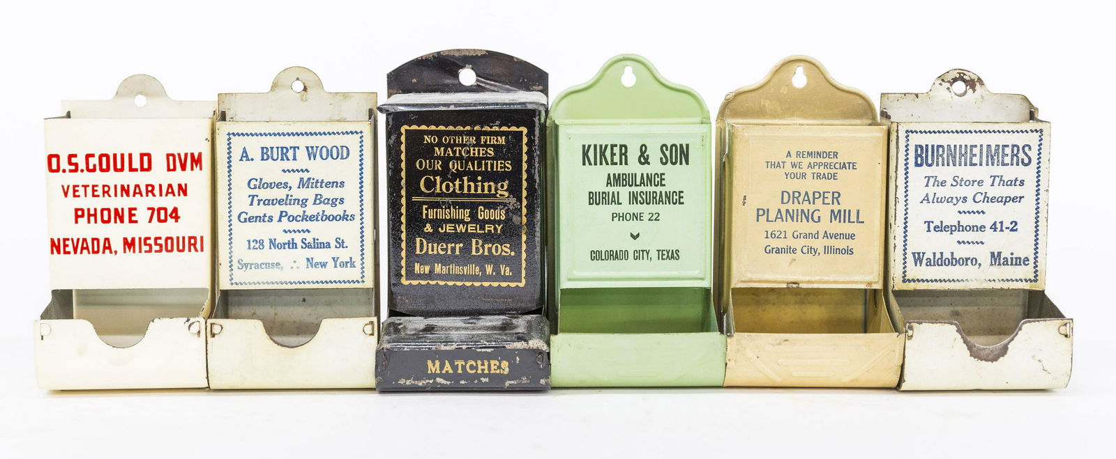 Six Advertising Match Holders (1 of 5)