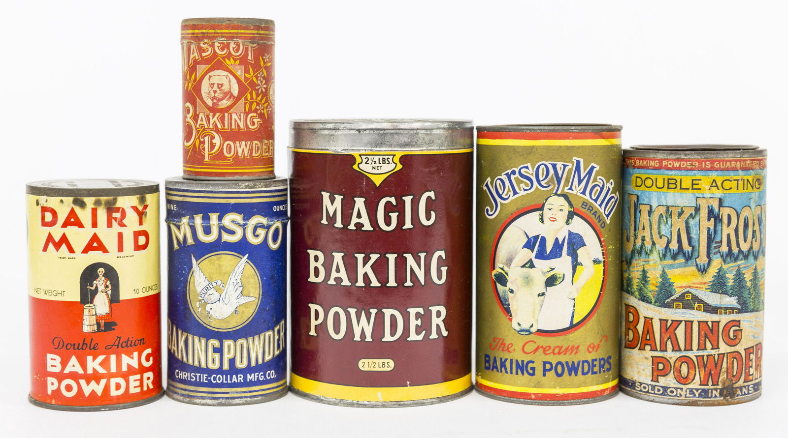 Six Early Baking Powder Cans (1 of 6)