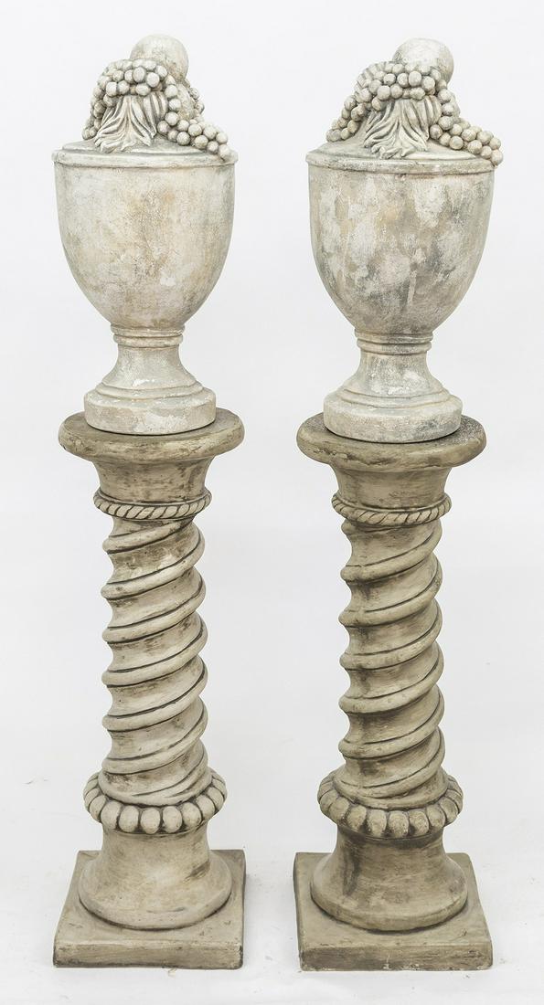 Pair of Urns & Pedestals (1 of 5)