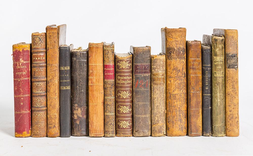 Large Group of Leather Bound Books (1 of 5)