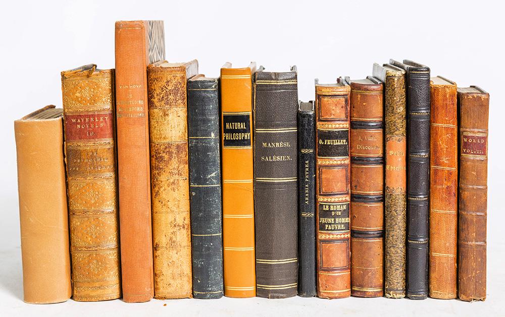 Large Group of Leather Bound Books (1 of 7)