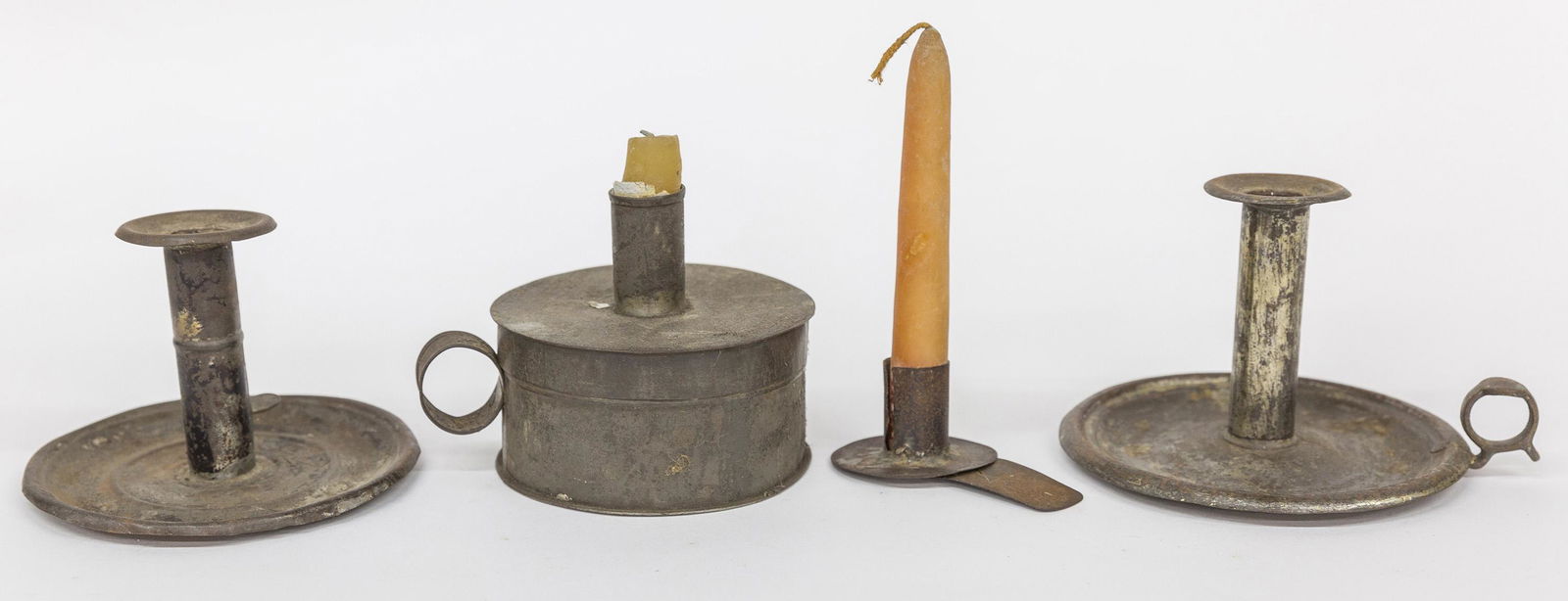 Four Early Tin Candle Lights (1 of 7)