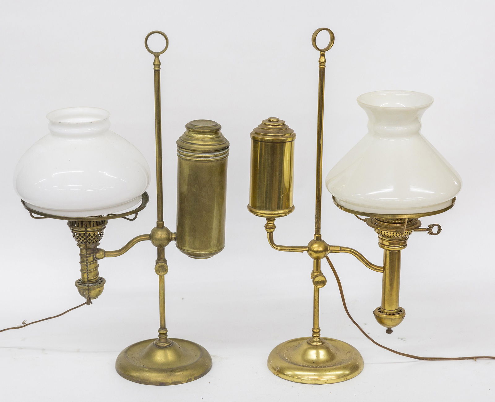 Two Brass Student Lamps (1 of 8)
