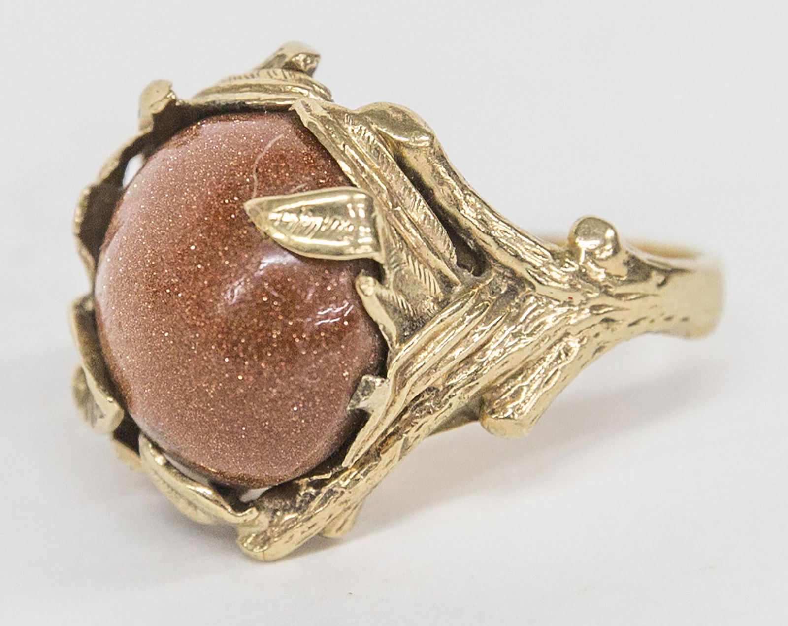 14K Gold & Goldstone Mens Ring (1 of 12)