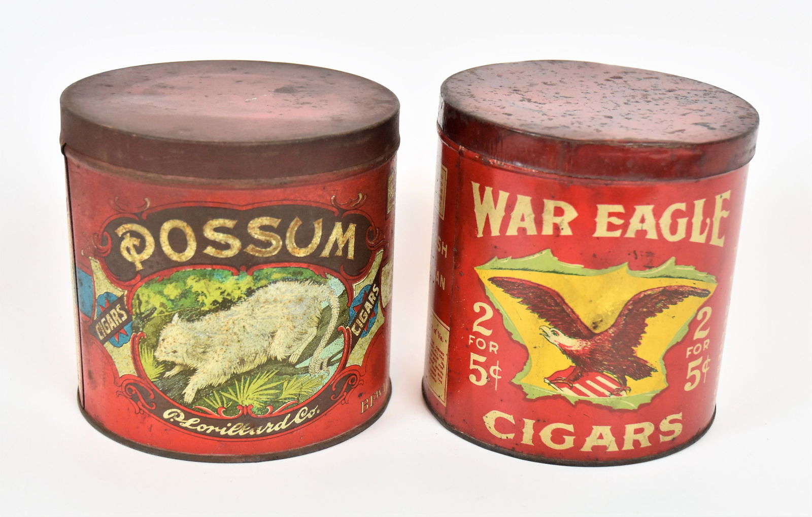 War Eagle & Possum Cigar Tins (1 of 7)