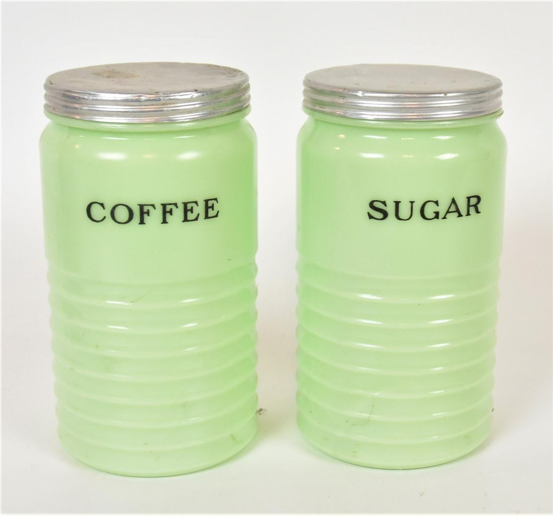 Jadite Coffee & Sugar Jars (1 of 5)