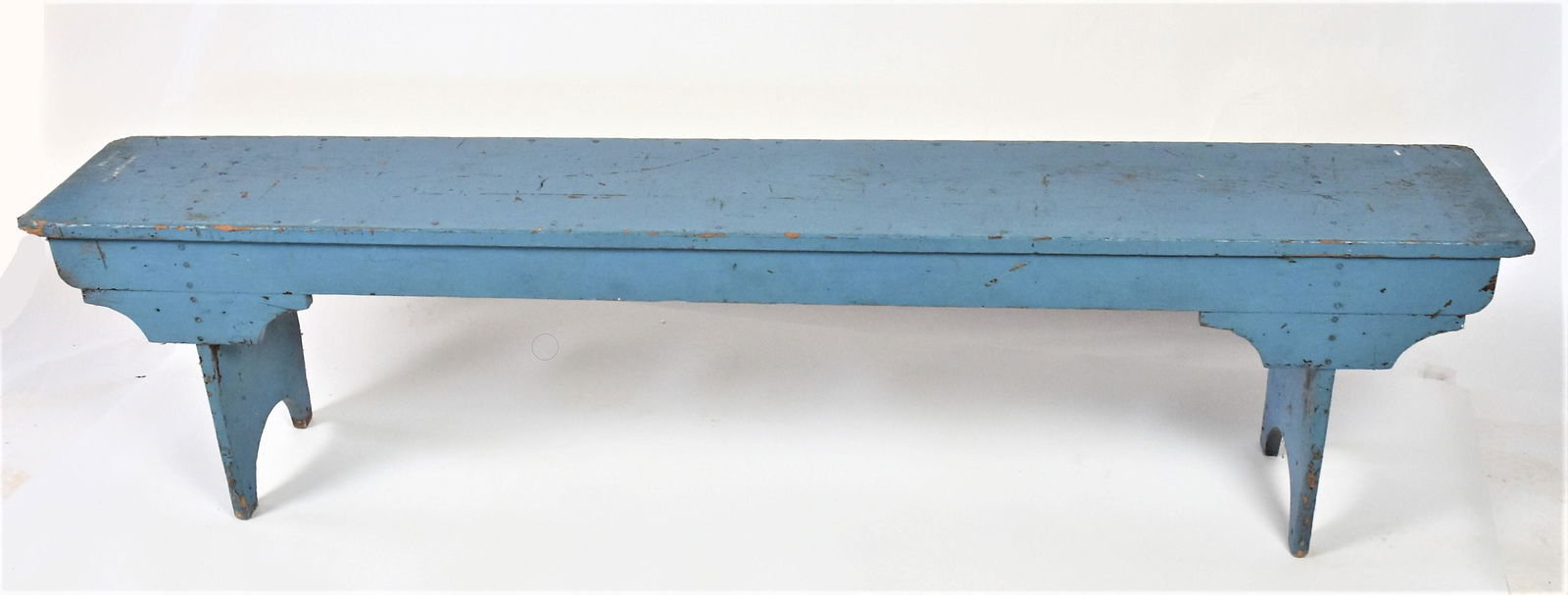Early Blue Painted Bucket Bench (1 of 5)